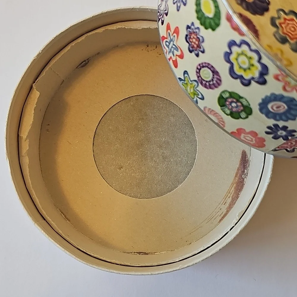 Vintage Elizabeth Arden Mille Fleurs Dusting Powder Box EUC Antique Decor *RARE*